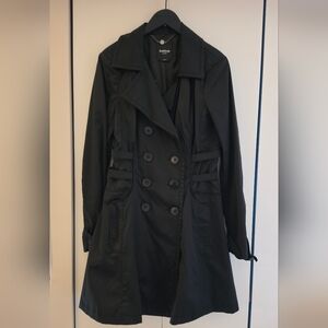 Bebe brand black double-breasted trench coat🖤✨️